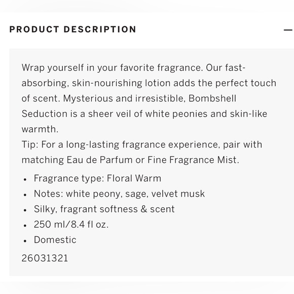 Bombshell Perfume 3.4oz and Rollerball .23oz Bombshell Seduction Lotion 8.4oz - Picture 3 of 11